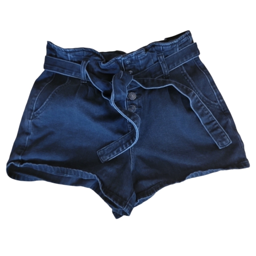 American Eagle Black Denim‎ Jean Shorts Size 4